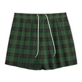 Green Black And Red Tartan Pattern Print Mesh Shorts