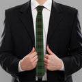 Green Black And Red Tartan Pattern Print Necktie