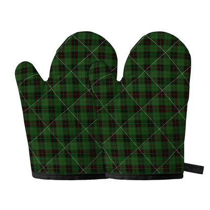 Green Black And Red Tartan Pattern Print Oven Mitts