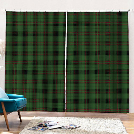Green Black And Red Tartan Pattern Print Pencil Pleat Curtains