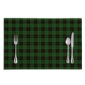 Green Black And Red Tartan Pattern Print Placemat