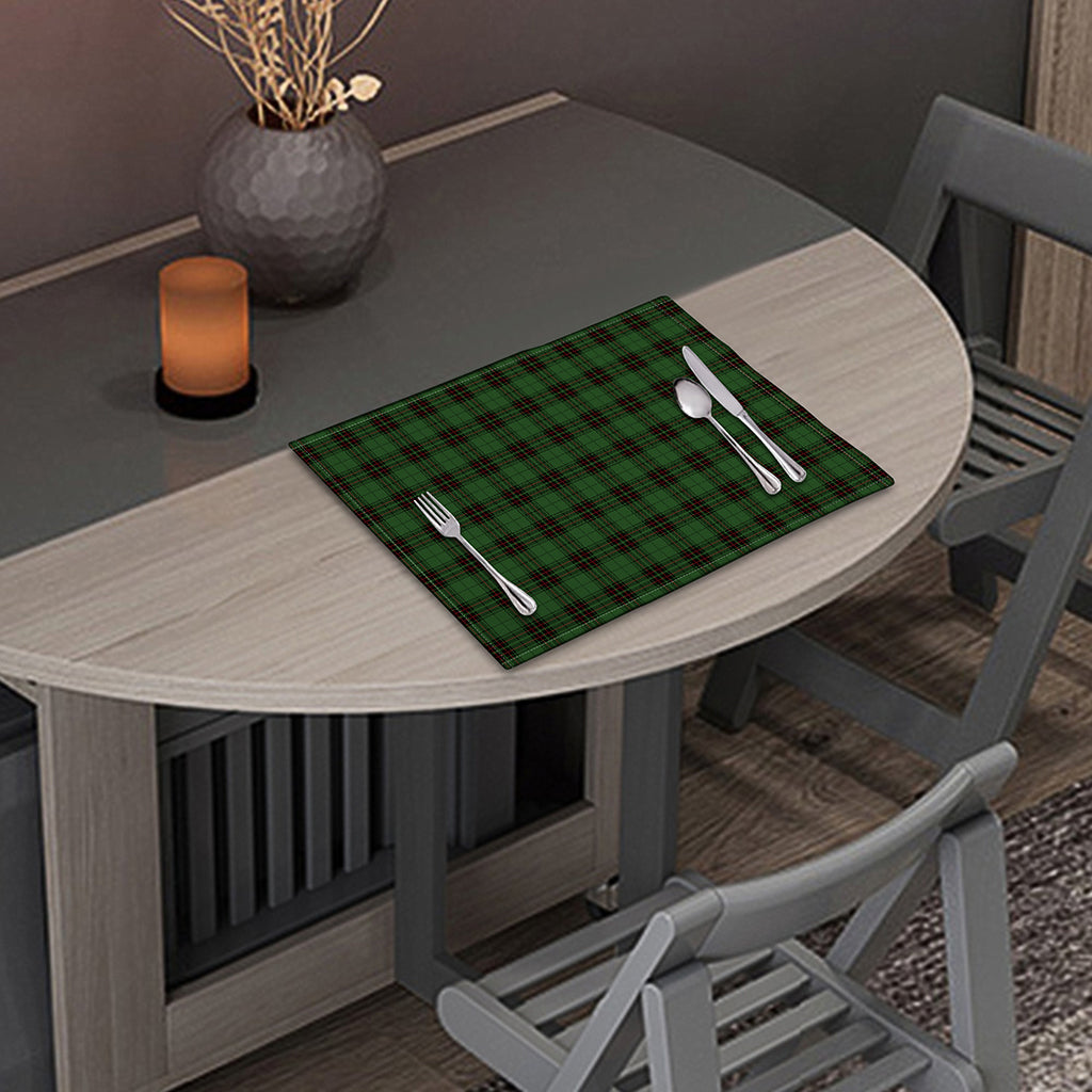 Green Black And Red Tartan Pattern Print Placemat