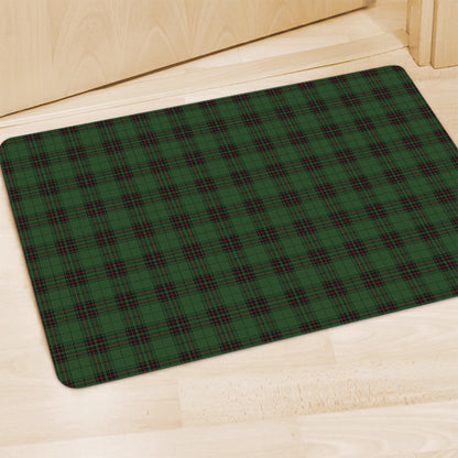 Green Black And Red Tartan Pattern Print Polyester Doormat