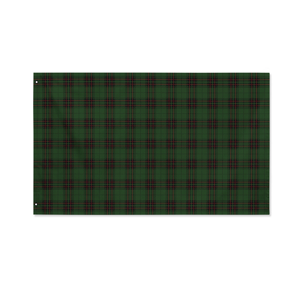 Green Black And Red Tartan Pattern Print Polyester Flag