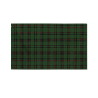 Green Black And Red Tartan Pattern Print Polyester Flag