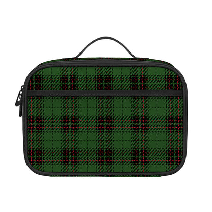 Green Black And Red Tartan Pattern Print Portable Lunch Bag