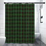 Green Black And Red Tartan Pattern Print Premium Shower Curtain
