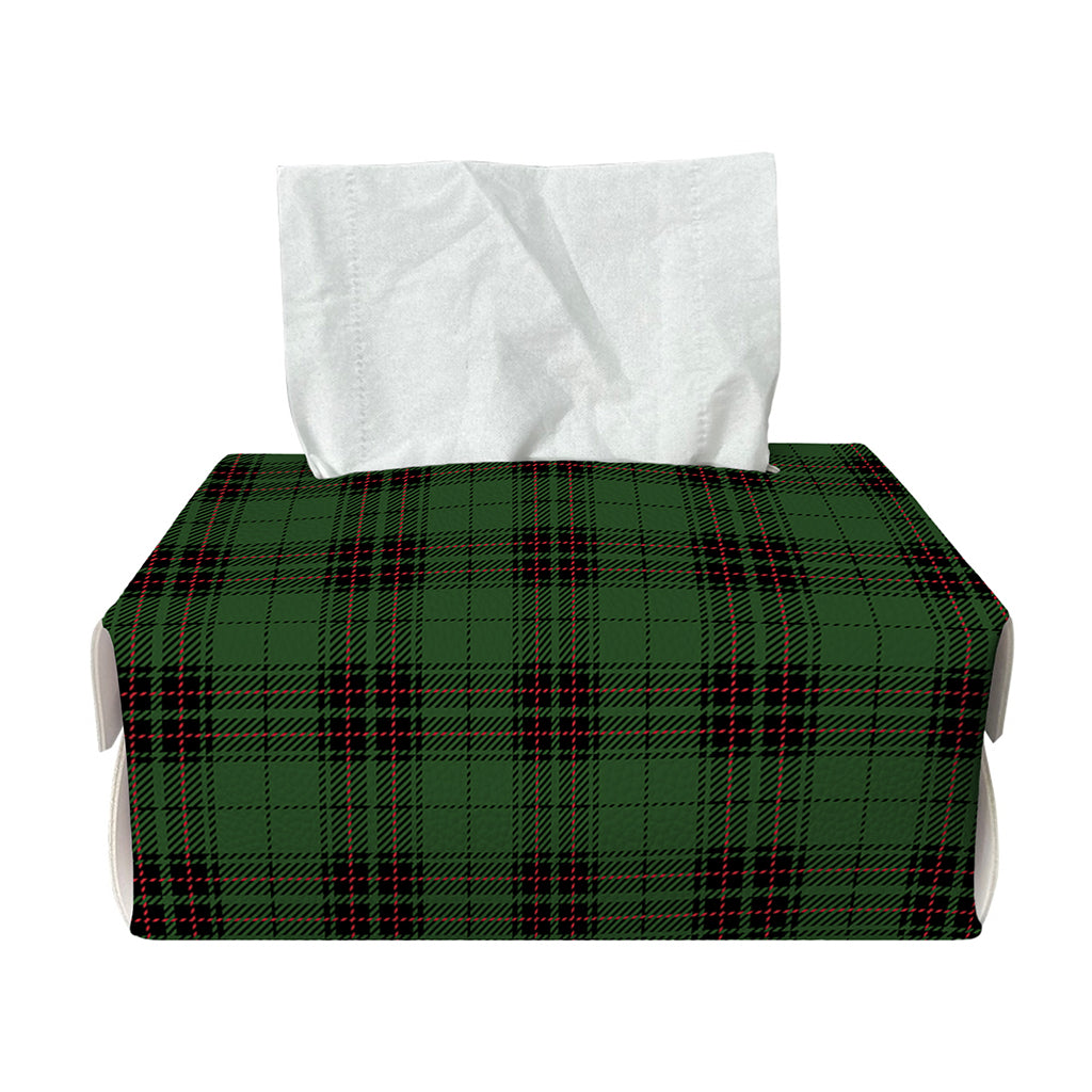 Green Black And Red Tartan Pattern Print Rectangle Tissue Box Cover