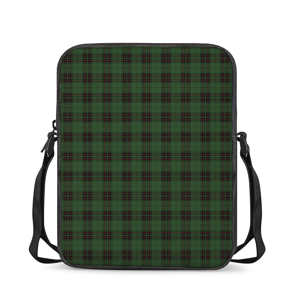 Green Black And Red Tartan Pattern Print Rectangular Crossbody Bag