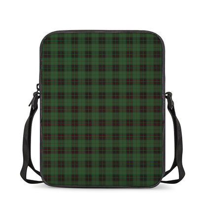 Green Black And Red Tartan Pattern Print Rectangular Crossbody Bag