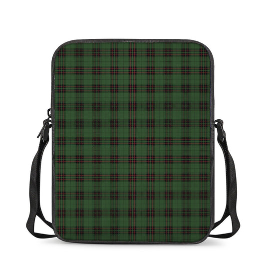 Green Black And Red Tartan Pattern Print Rectangular Crossbody Bag