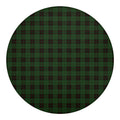 Green Black And Red Tartan Pattern Print Round Blanket