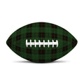 Green Black And Red Tartan Pattern Print Rugby Ball