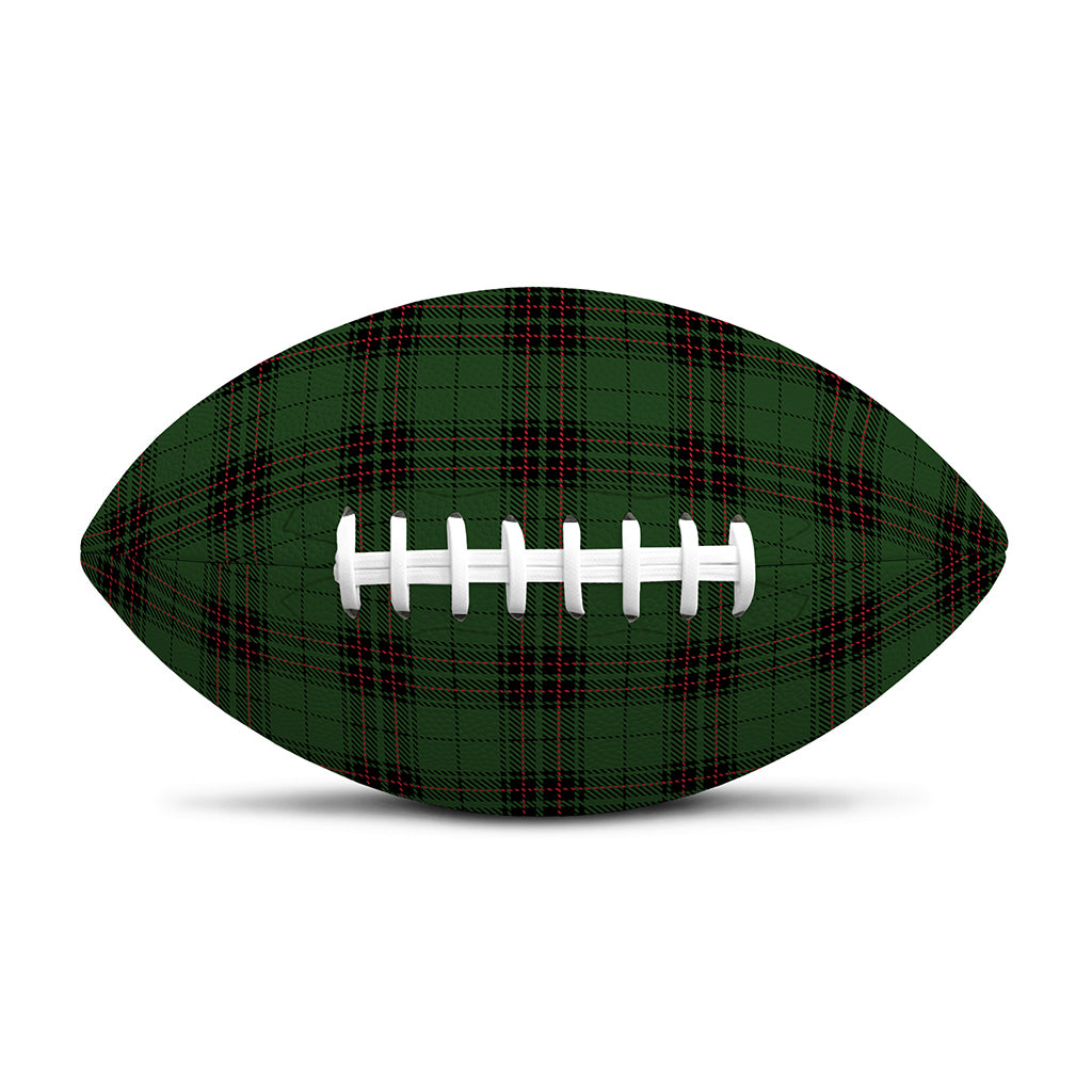 Green Black And Red Tartan Pattern Print Rugby Ball