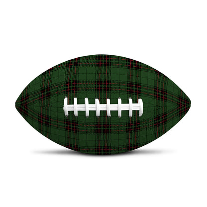 Green Black And Red Tartan Pattern Print Rugby Ball