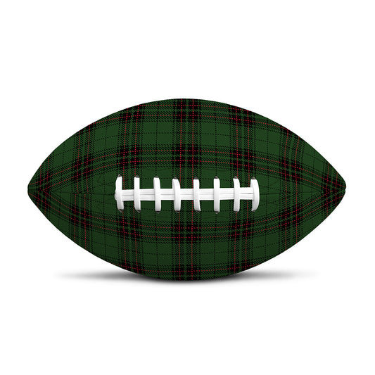 Green Black And Red Tartan Pattern Print Rugby Ball
