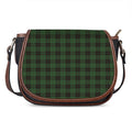 Green Black And Red Tartan Pattern Print Saddle Bag