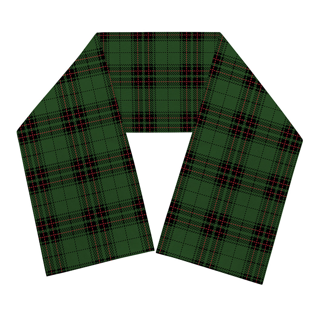 Green Black And Red Tartan Pattern Print Scarf