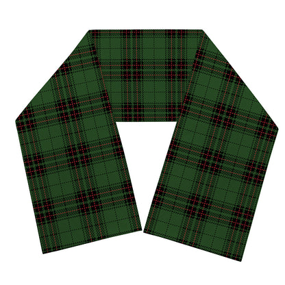 Green Black And Red Tartan Pattern Print Scarf