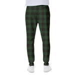 Green Black And Red Tartan Pattern Print Scuba Joggers