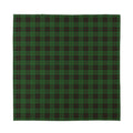 Green Black And Red Tartan Pattern Print Silk Bandana