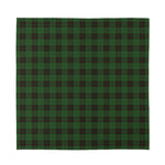 Green Black And Red Tartan Pattern Print Silk Bandana