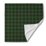 Green Black And Red Tartan Pattern Print Silk Bandana