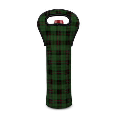 Green Black And Red Tartan Pattern Print Single Neoprene Wine Tote