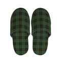 Green Black And Red Tartan Pattern Print Slippers