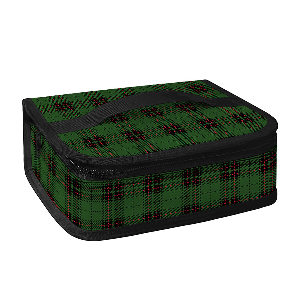Green Black And Red Tartan Pattern Print Small Lunch Bag