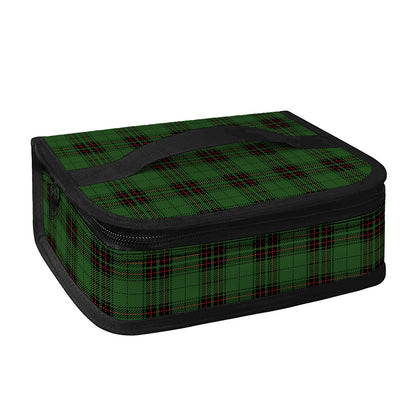 Green Black And Red Tartan Pattern Print Small Lunch Bag