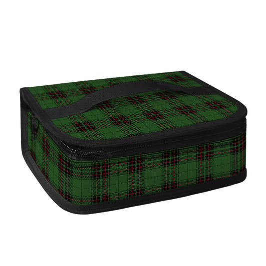 Green Black And Red Tartan Pattern Print Small Lunch Bag