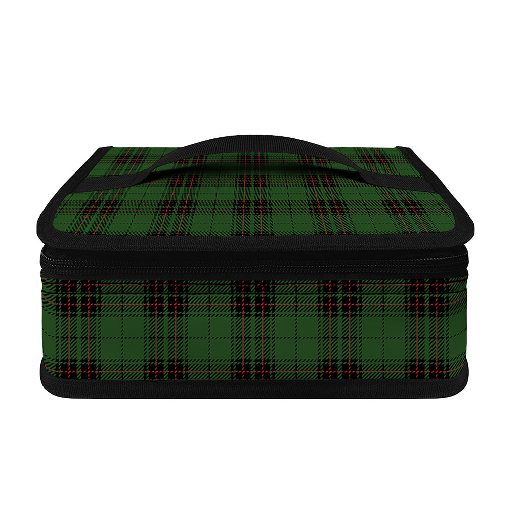 Green Black And Red Tartan Pattern Print Small Lunch Bag
