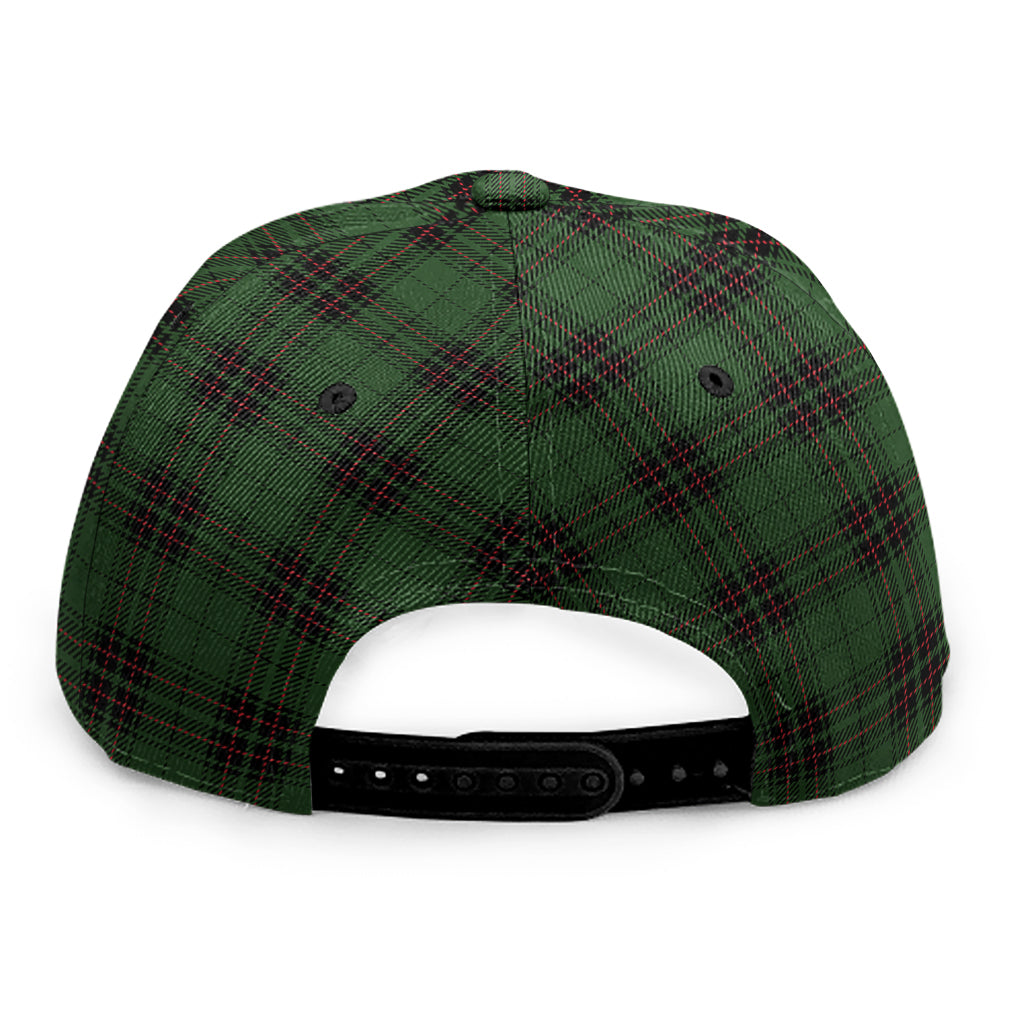 Green Black And Red Tartan Pattern Print Snapback Cap