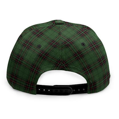 Green Black And Red Tartan Pattern Print Snapback Cap