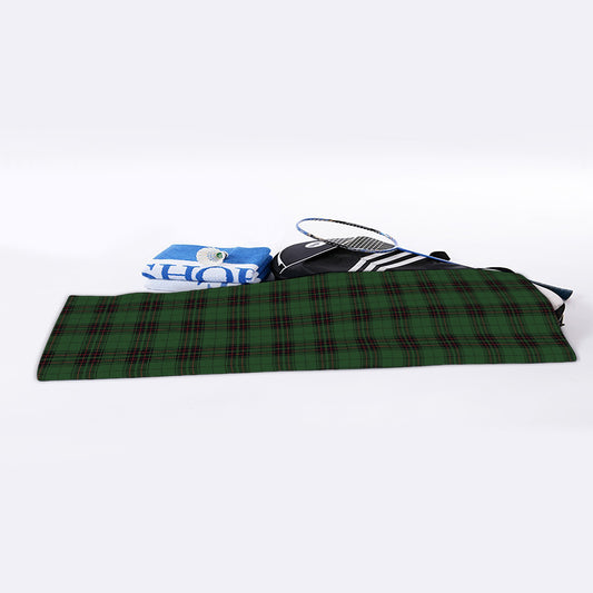Green Black And Red Tartan Pattern Print Sports Towel