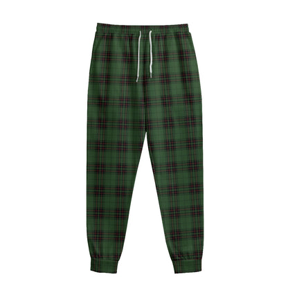 Green Black And Red Tartan Pattern Print Sweatpants