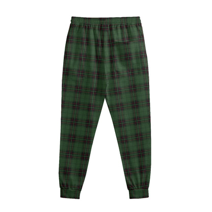 Green Black And Red Tartan Pattern Print Sweatpants