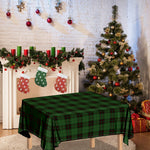 Green Black And Red Tartan Pattern Print Tablecloth