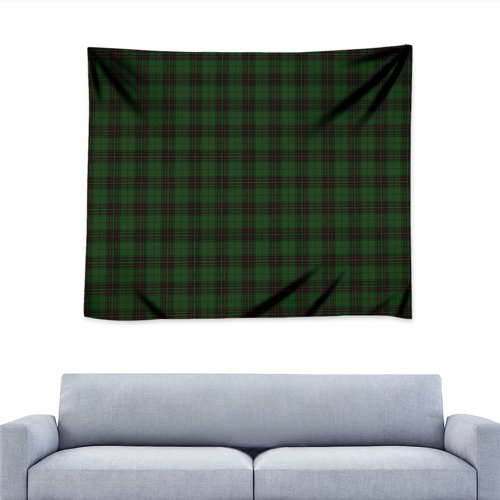 Green Black And Red Tartan Pattern Print Tapestry