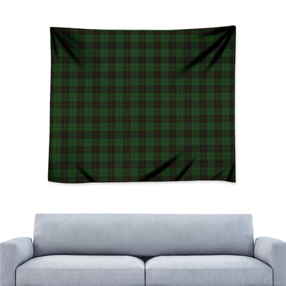 Green Black And Red Tartan Pattern Print Tapestry
