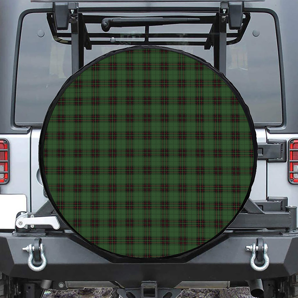 Green Black And Red Tartan Pattern Print Tire Cover