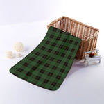Green Black And Red Tartan Pattern Print Towel
