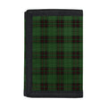 Green Black And Red Tartan Pattern Print Trifold Wallet