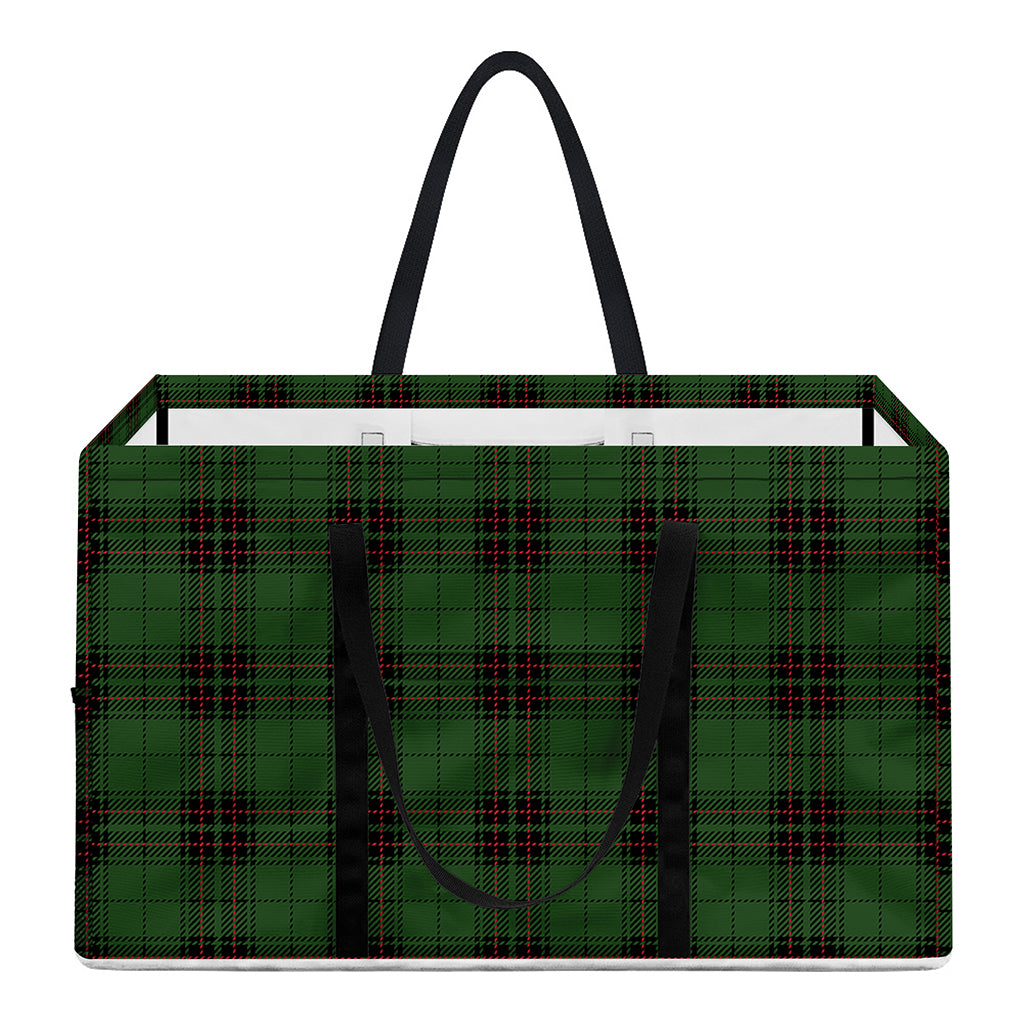 Green Black And Red Tartan Pattern Print Utility Tote Bag