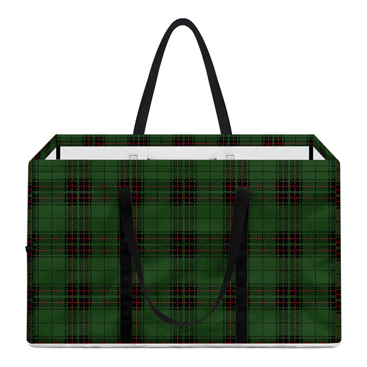 Green Black And Red Tartan Pattern Print Utility Tote Bag