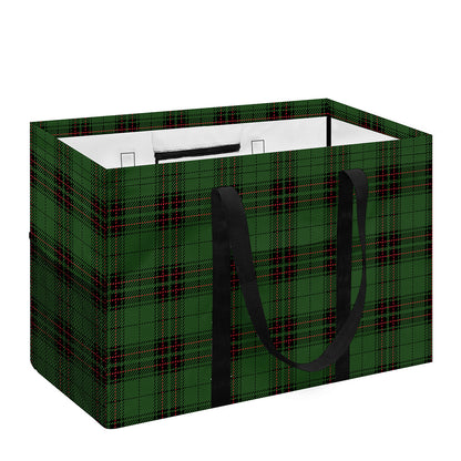 Green Black And Red Tartan Pattern Print Utility Tote Bag