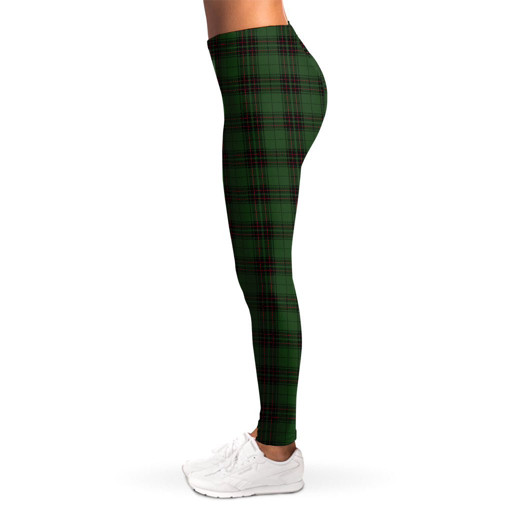 Green Black And Red Tartan Pattern Print Women's Leggings