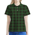 Green Black And Red Tartan Pattern Print Women's Polo Shirt