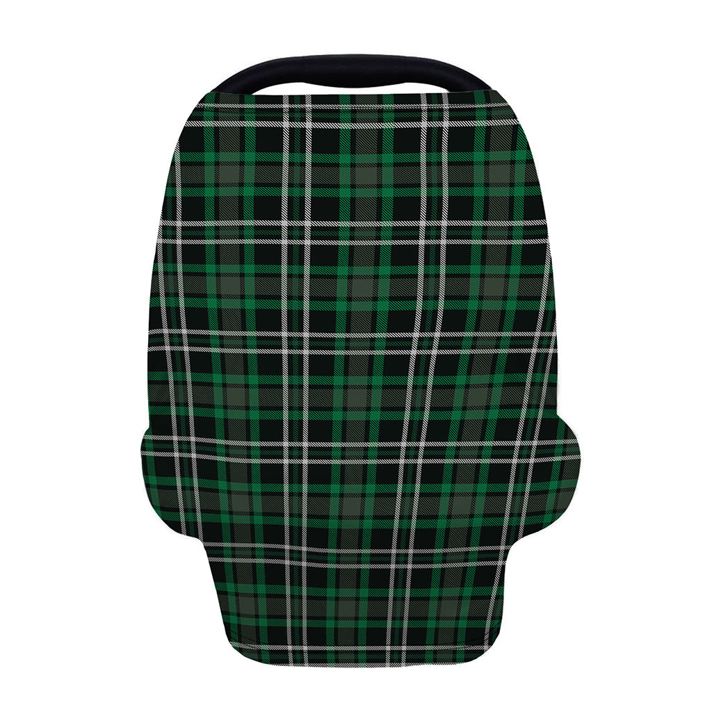Green Black And White Tartan Print Baby Seat Cover